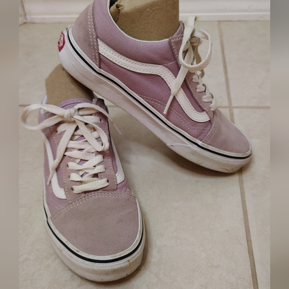 Vans purple and White Athletic Shoes